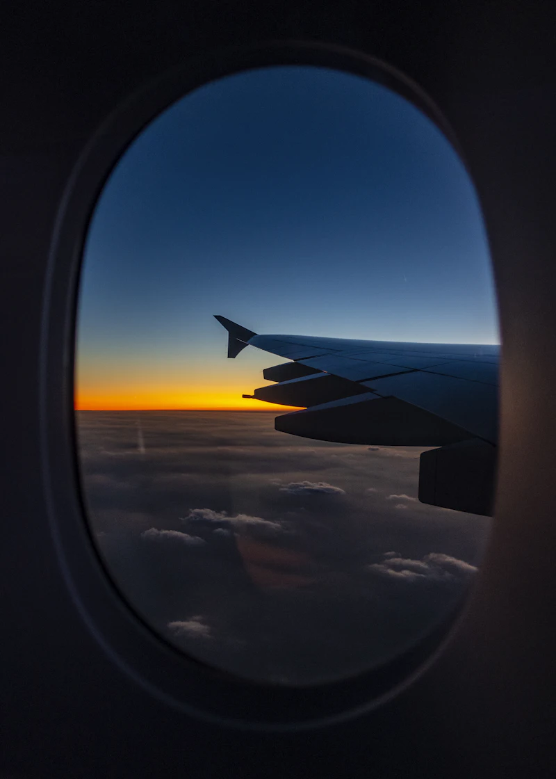 Fensterblick über den Wolken